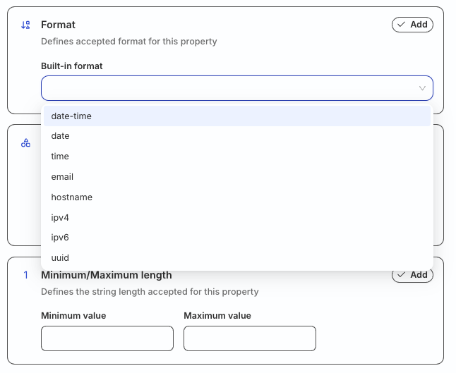 Define the property format